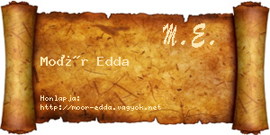 Moór Edda névjegykártya